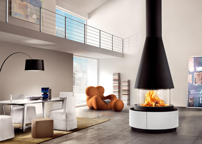 chimenea de pellets piazzetta